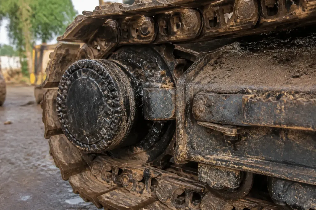 Main cranking mechanism with lubricated metal axle and tracks
